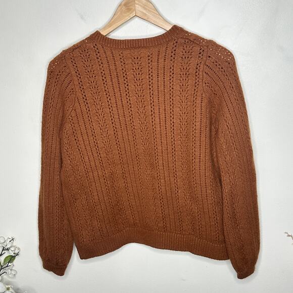 SEZANE Gladys Jumper Sweater Hazelnut Brown Wool Sz M {FF4} - Picture 6 of 9